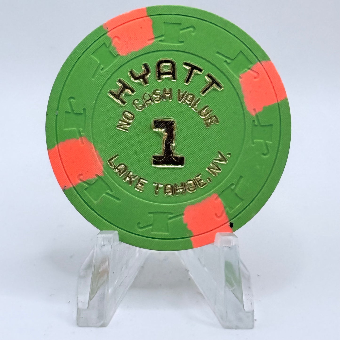 Hyatt Lake Tahoe Nevada 1988 $1 NCV Casino Chip N2369