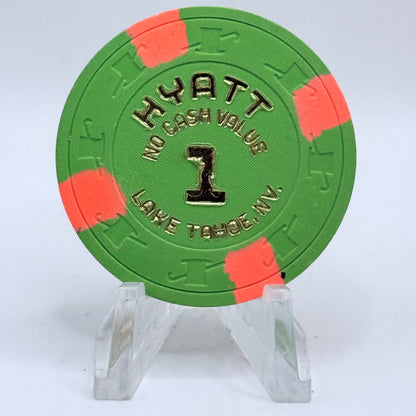 Hyatt Lake Tahoe Nevada 1988 $1 NCV Casino Chip N2369