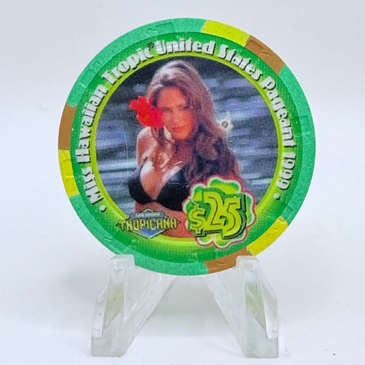 Tropicana Las Vegas Nevada 2000 'Miss Hawaiian' Series 13 LE $25 Casino Chip V5910