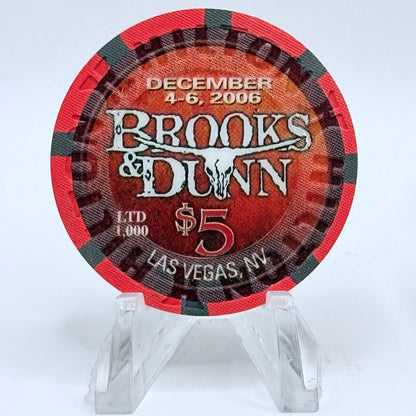 Las Vegas Hilton Las Vegas Nevada 2006 'Brooks & Dunn' LE $5 Casino Chip E6479