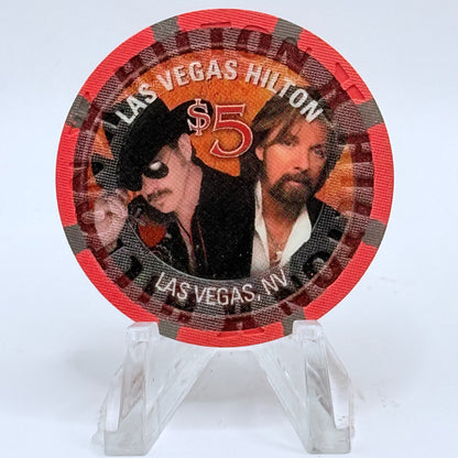 Las Vegas Hilton Las Vegas Nevada 2006 'Brooks & Dunn' LE $5 Casino Chip E6479