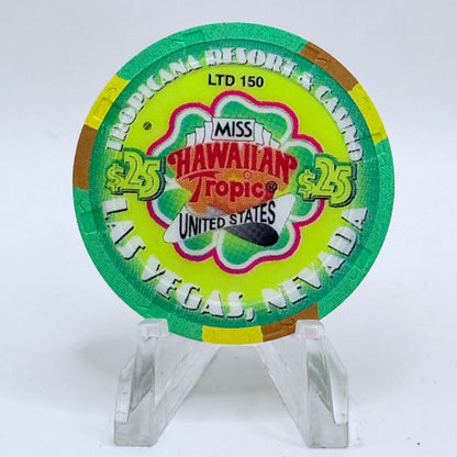 Tropicana Las Vegas Nevada 1999 'Miss Hawaiian' Series 13 LE $25 Casino Chip V5911