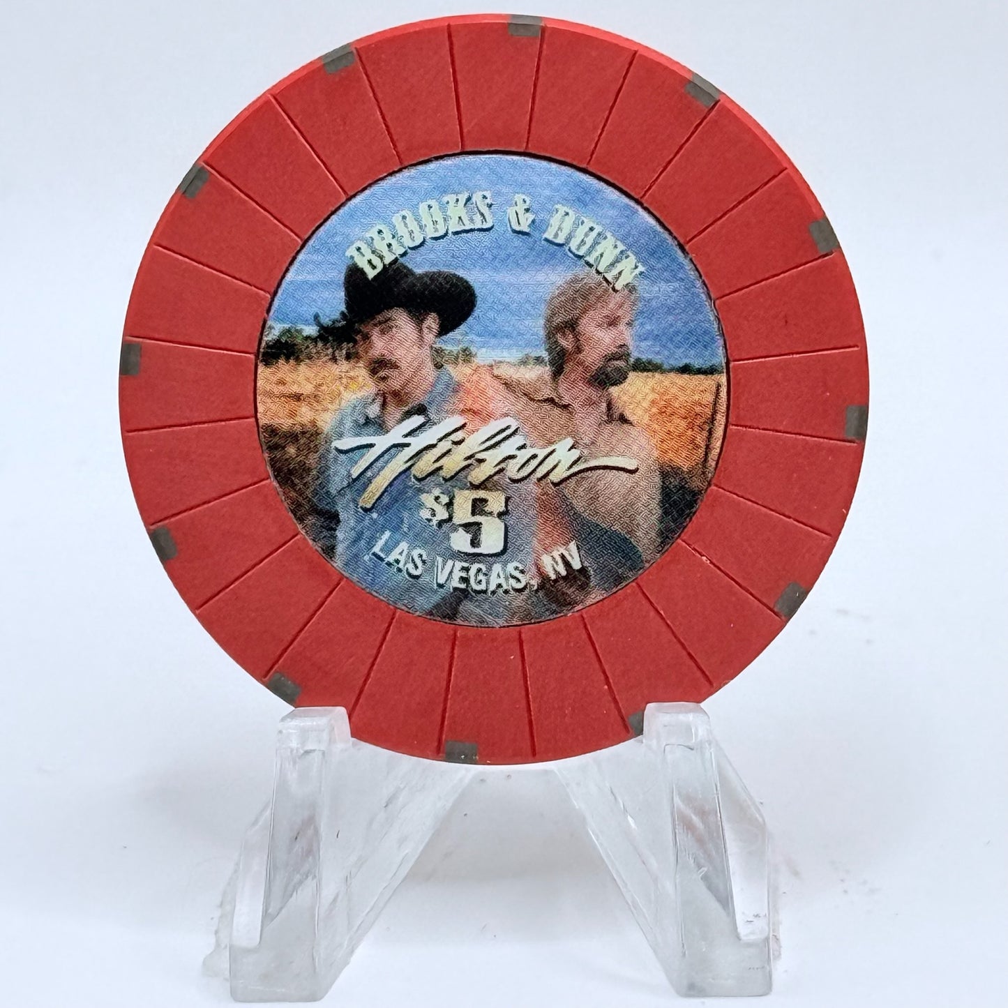 Las Vegas Hilton Las Vegas Nevada 2003 'Brooks And Dunn' LE $5 Casino Chip E1156