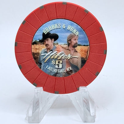Las Vegas Hilton Las Vegas Nevada 2003 'Brooks And Dunn' LE $5 Casino Chip E1156