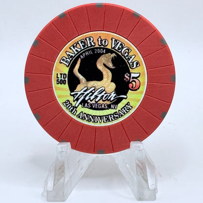 Las Vegas Hilton Las Vegas Nevada 2004 'Baker To Vegas' LE $5 Casino Chip E3352