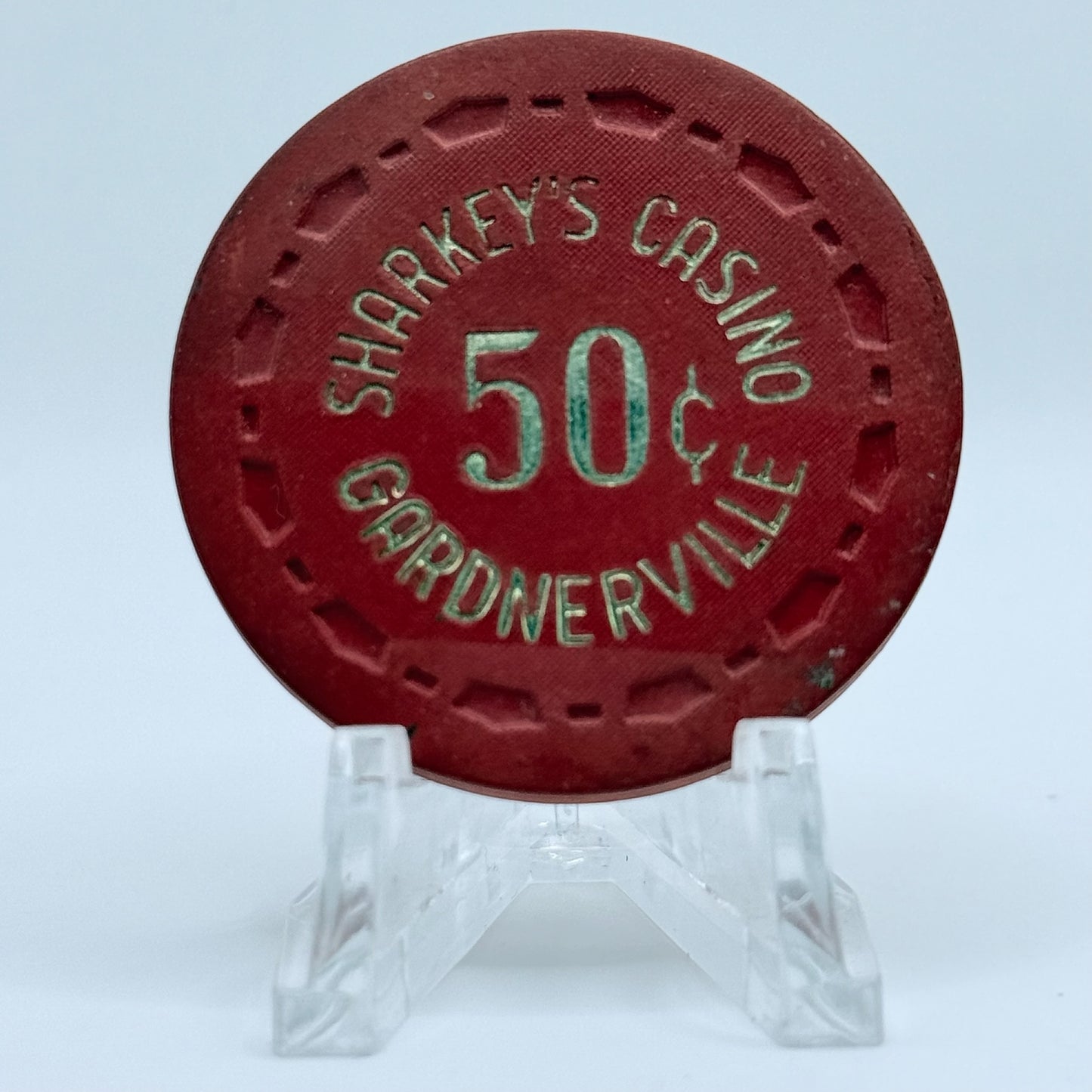 Sharkey's Casino Gardnerville Nevada 1971 $0.50 Casino Chip N7022