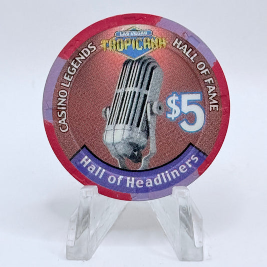 Tropicana Las Vegas Nevada 1999 'Hall Of Headliners' Series 51 LE $5 Casino Chip V5845