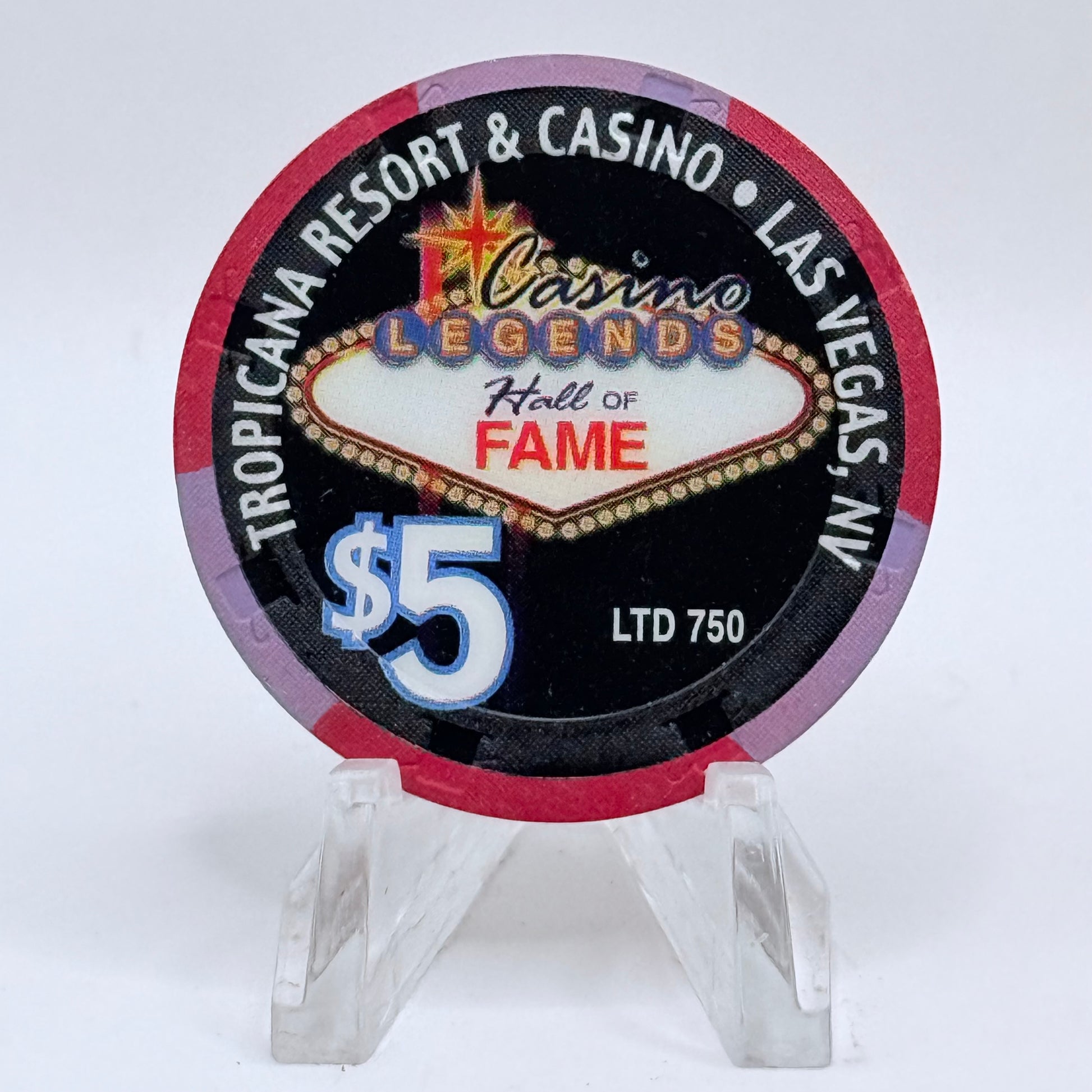 Tropicana Las Vegas Nevada 1999 'Hall Of Headliners' Series 51 LE $5 Casino Chip V5845