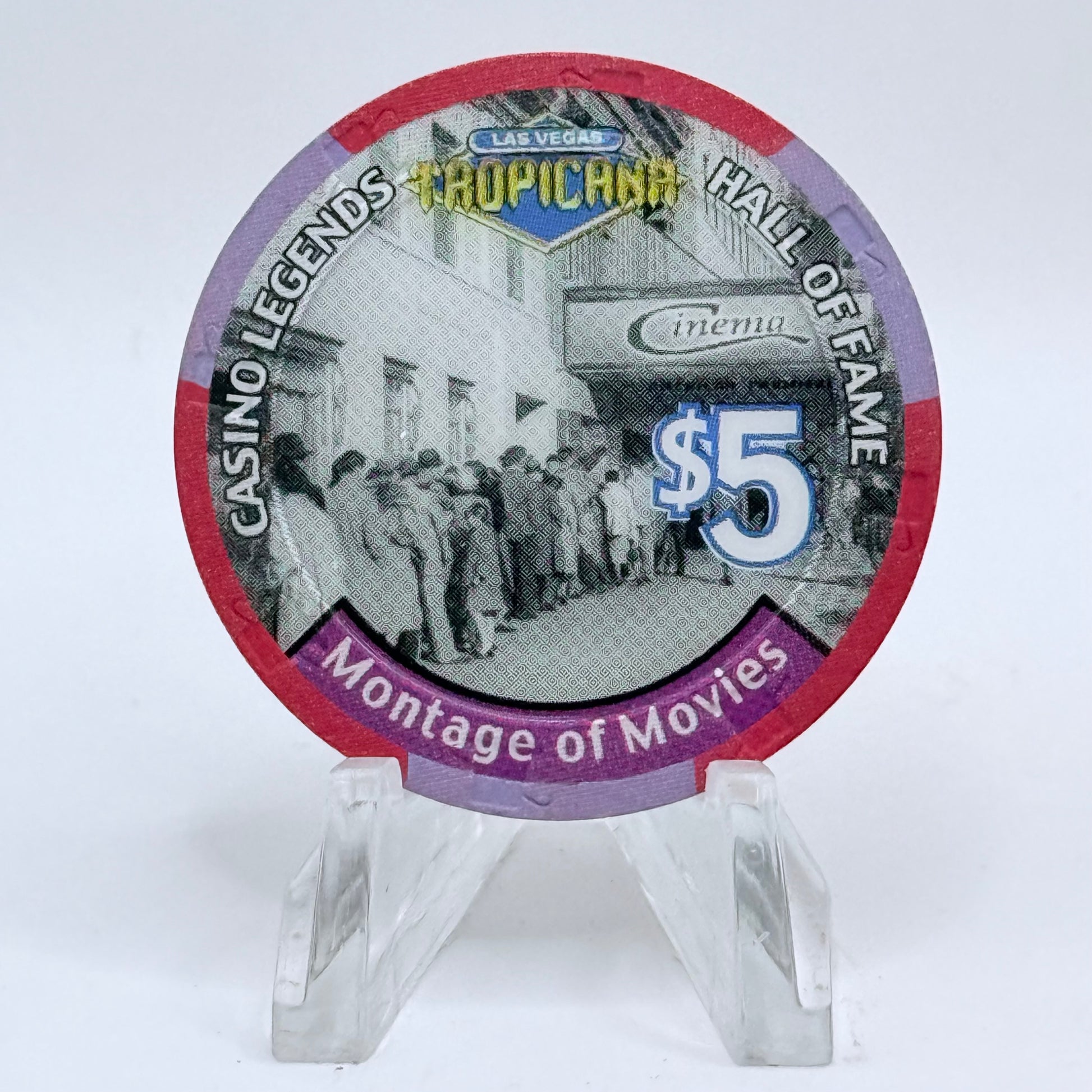 Tropicana Las Vegas Nevada 1999 'Montage Of Movies' Series 51 LE $5 Casino Chip V5850