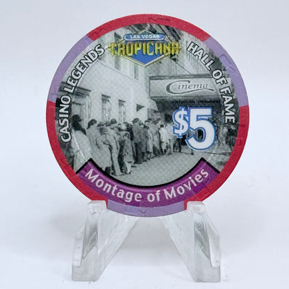 Tropicana Las Vegas Nevada 1999 'Montage Of Movies' Series 51 LE $5 Casino Chip V5850