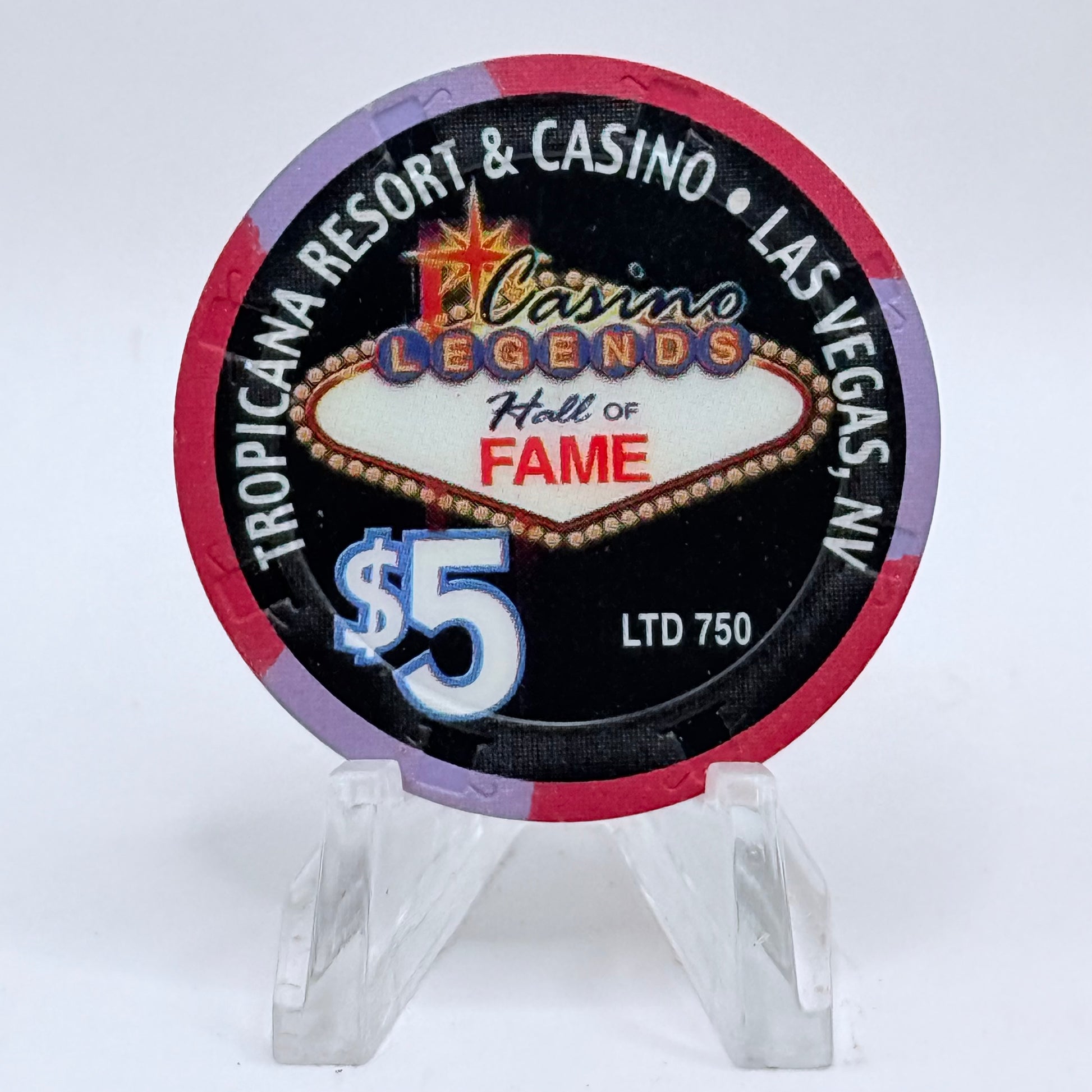 Tropicana Las Vegas Nevada 1999 'Montage Of Movies' Series 51 LE $5 Casino Chip V5850