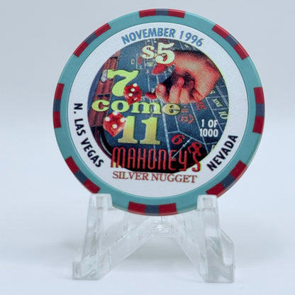 Mahoney's Silver Nugget N. Las Vegas Nevada 1996 LE $5 Casino Chip N9105