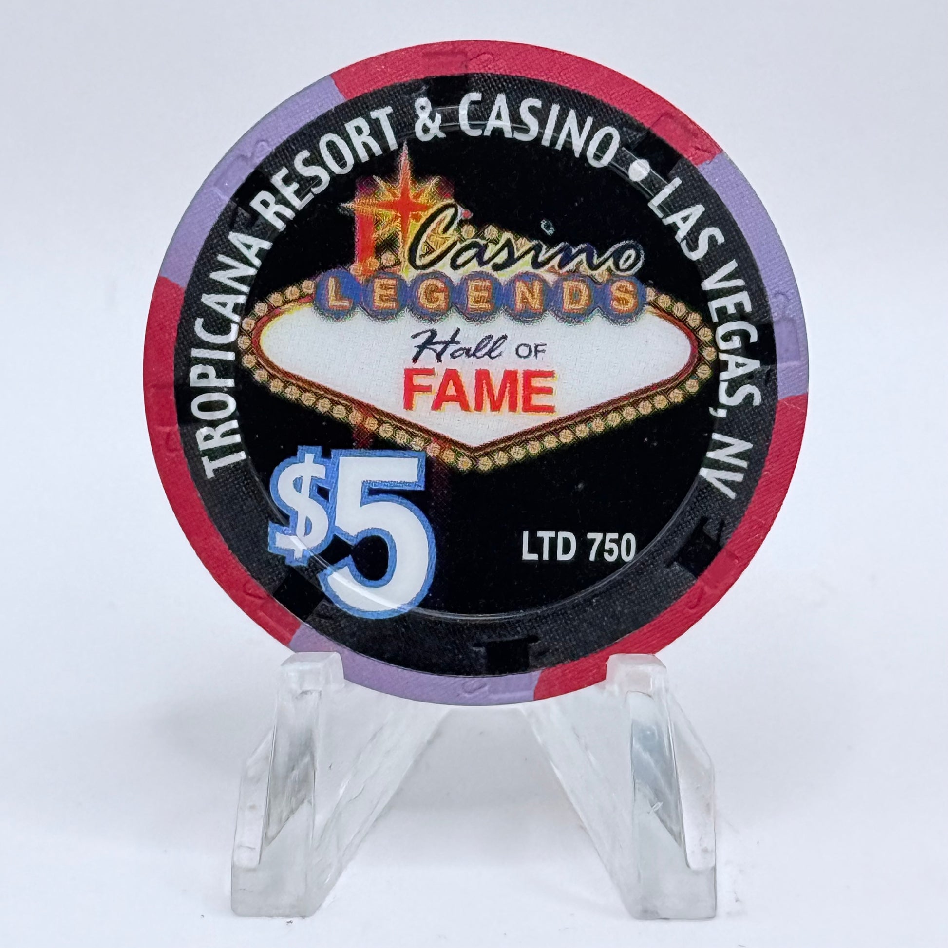 Tropicana Las Vegas Nevada 1999 'Vegas Visionaries' Series 51 LE $5 Casino Chip V5855