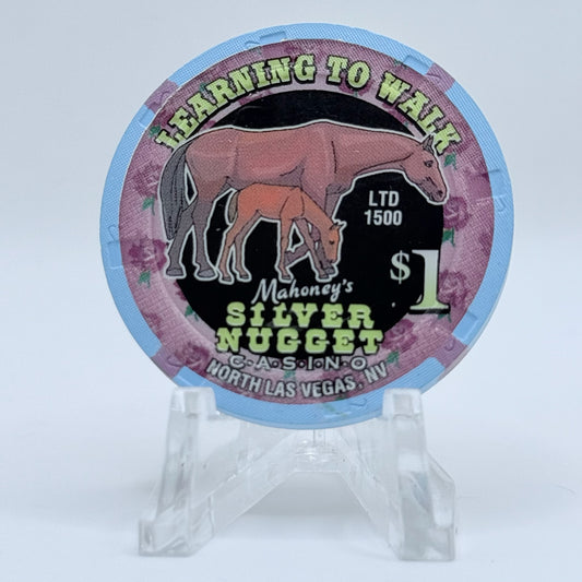 Mahoney's Silver Nugget N. Las Vegas Nevada 2002 'Kentucky Derby 2002 'Run For The Roses'' LE $1 Casino Chip E2518