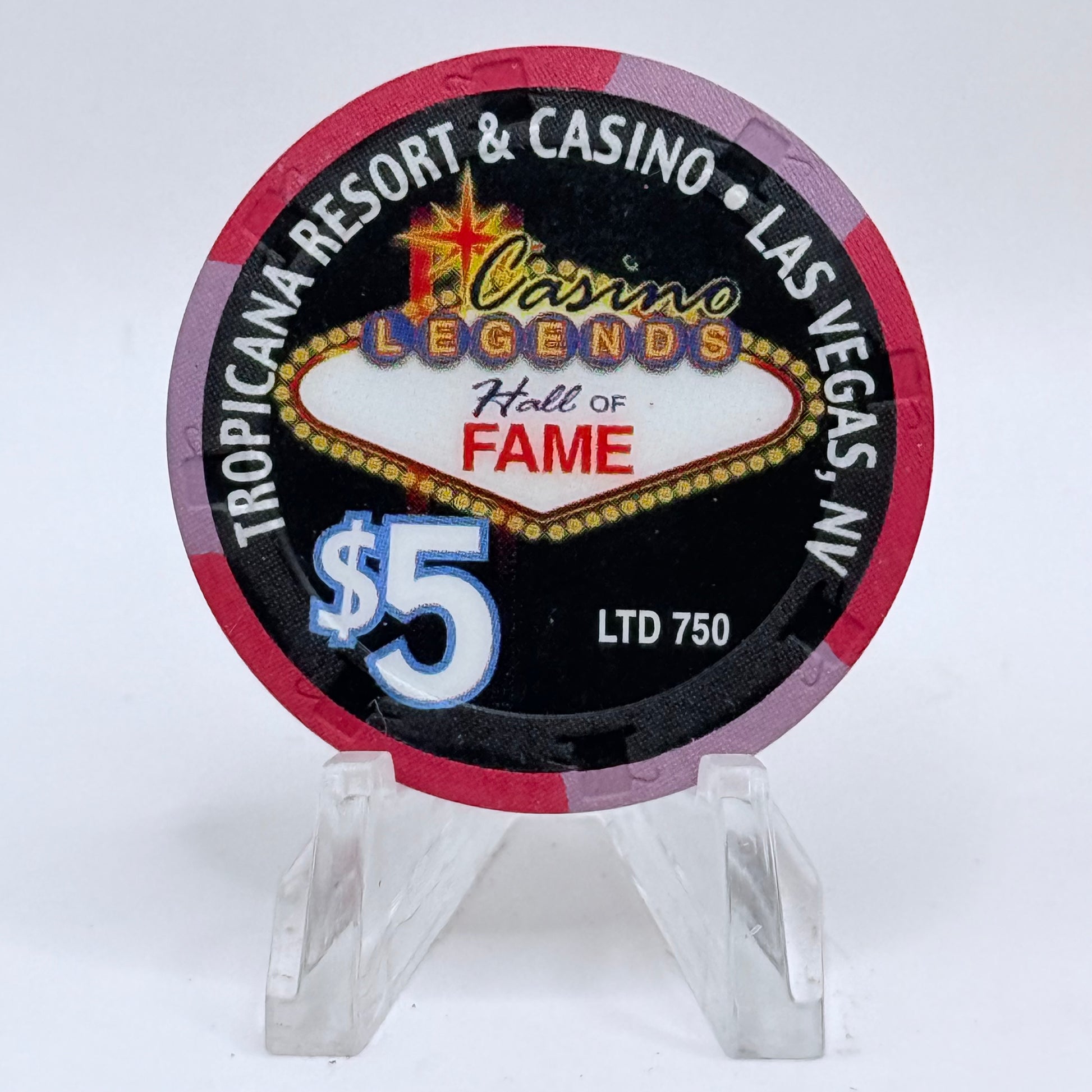 Tropicana Las Vegas Nevada 2000 'The Smithsonian of Showgirls' Series 51 LE $5 Casino Chip V5853
