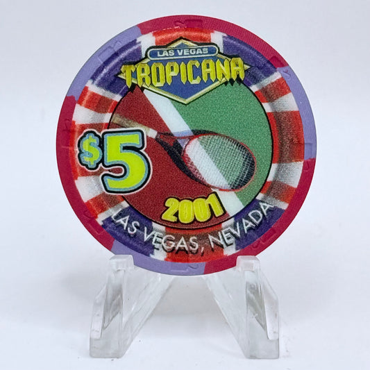 Tropicana Las Vegas Nevada 2001 'English Tennis' LE $5 Casino Chip V7101