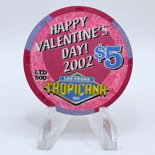 Tropicana Las Vegas Nevada 2002 'Valentine's' LE $5 Casino Chip E4149