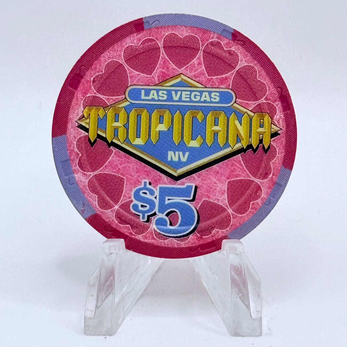 Tropicana Las Vegas Nevada 2002 'Valentine's' LE $5 Casino Chip E4149