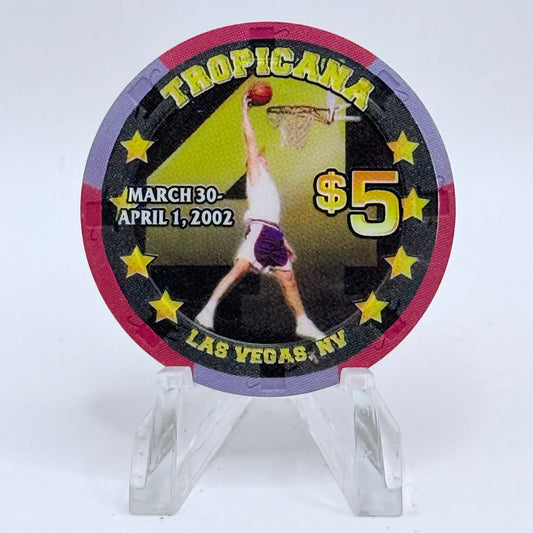 Tropicana Las Vegas Nevada 2002 'Play Off Time' LE $5 Casino Chip V9917