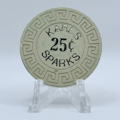 Silver Club (Karl's) Sparks Nevada 1963 $0.25 Casino Chip N5794