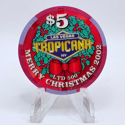 Tropicana Las Vegas Nevada 2002 'Christmas' LE $5 Casino Chip E2850