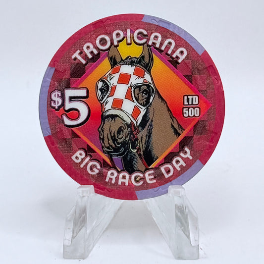 Tropicana Las Vegas Nevada 2003 'Big Race Day (Kentucky Derby)' LE $5 Casino Chip E2849