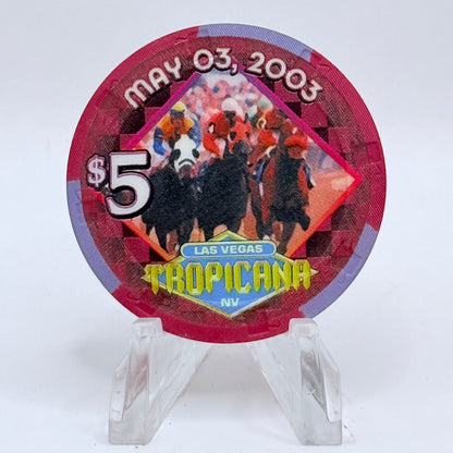 Tropicana Las Vegas Nevada 2003 'Big Race Day (Kentucky Derby)' LE $5 Casino Chip E2849