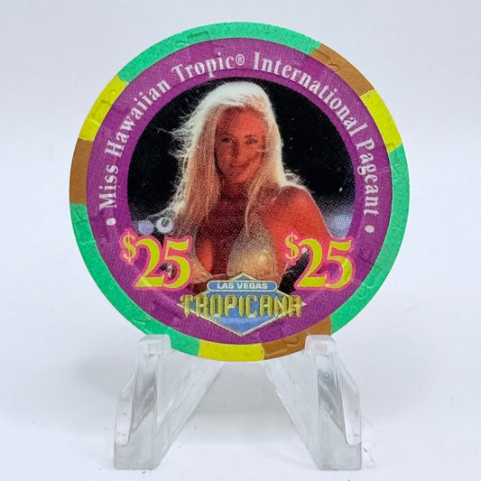 Tropicana Las Vegas Nevada 1999 'Miss Hawaiian' Series 13 LE $25 Casino Chip V3567