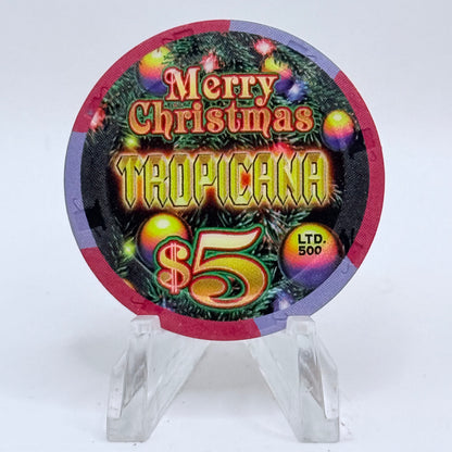 Tropicana Las Vegas Nevada 2003 'Christmas' LE $5 Casino Chip E2851