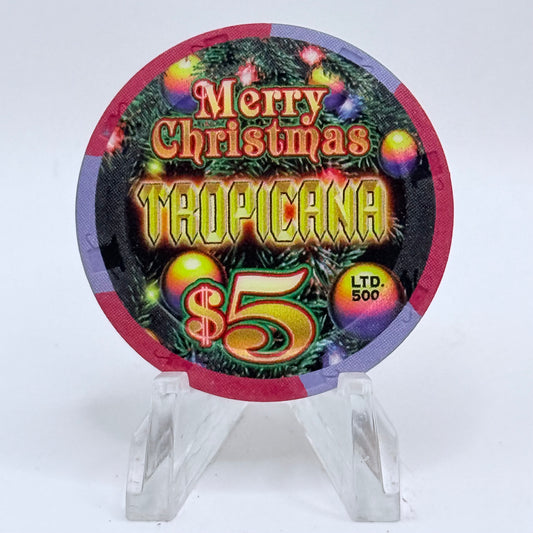 Tropicana Las Vegas Nevada 2003 'Christmas' LE $5 Casino Chip E2851