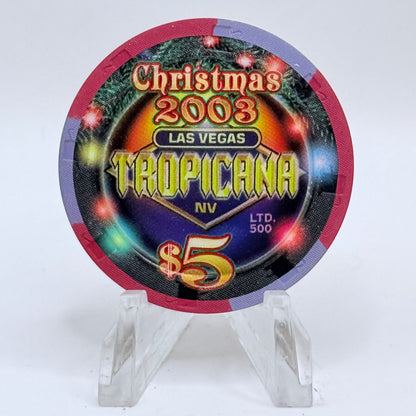 Tropicana Las Vegas Nevada 2003 'Christmas' LE $5 Casino Chip E2851