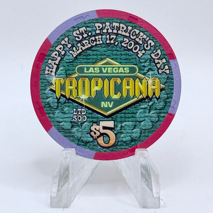 Tropicana Las Vegas Nevada 2002 'St. Patrick's Day' LE $5 Casino Chip E2969