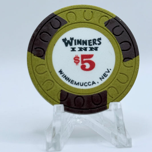 Winners Inn Winnemucca Nevada 1972 $5 Casino Chip N4368