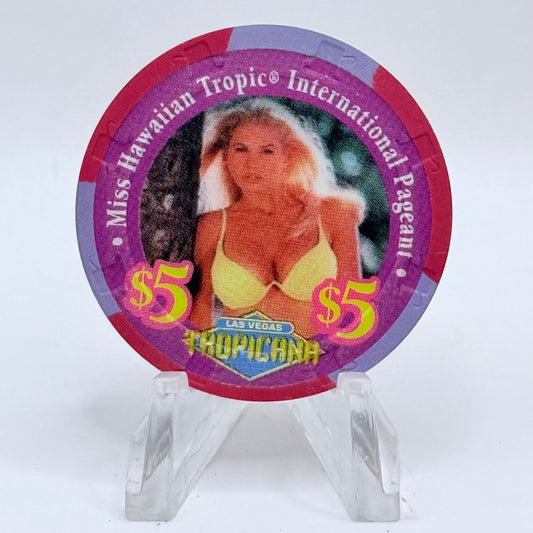 Tropicana Las Vegas Nevada 1999 'Miss Hawaiian' Series 52 LE $5 Casino Chip V3537