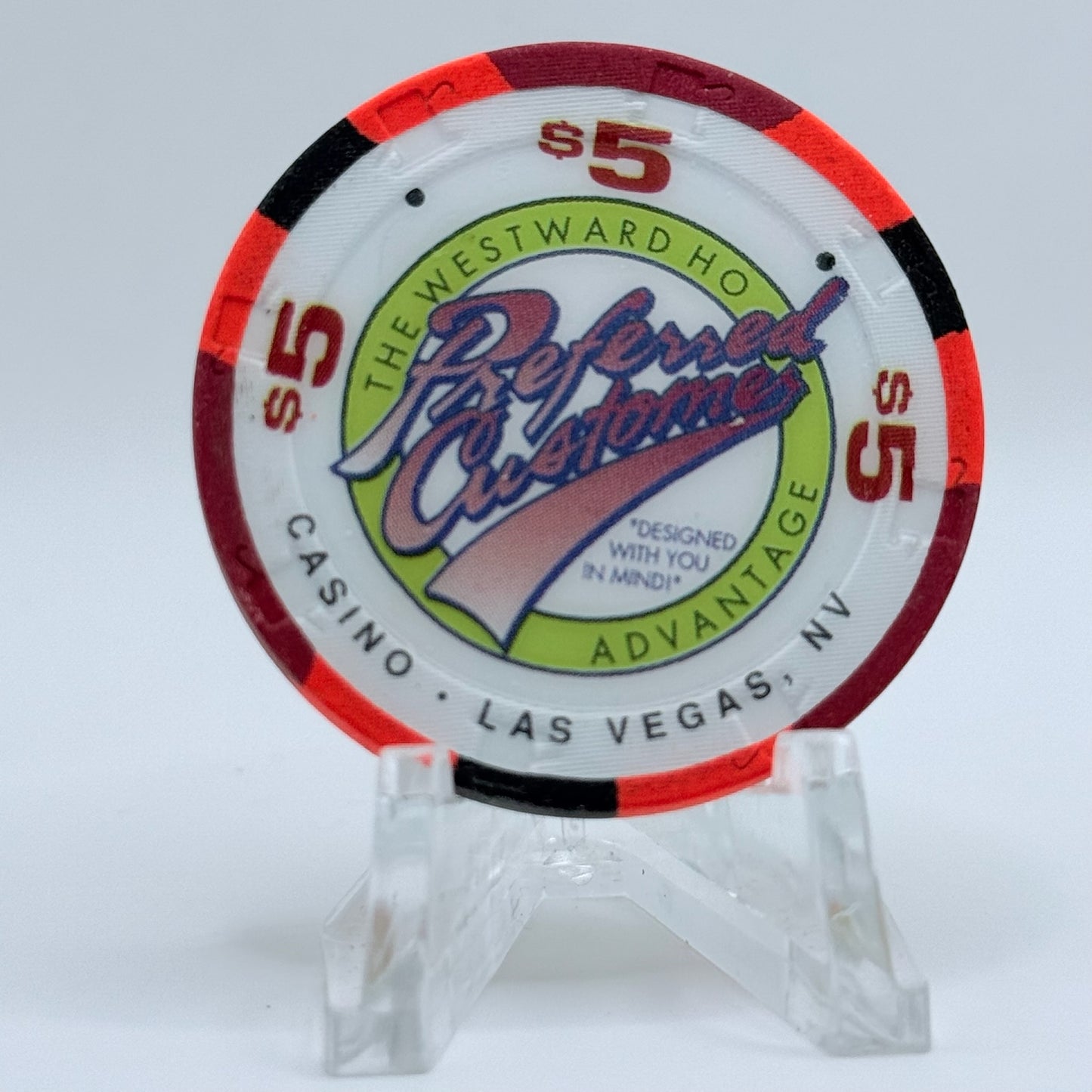 Westward Ho Las Vegas Nevada 1996 'Ho-Waiian Luau' LE $5 Casino Chip N9265