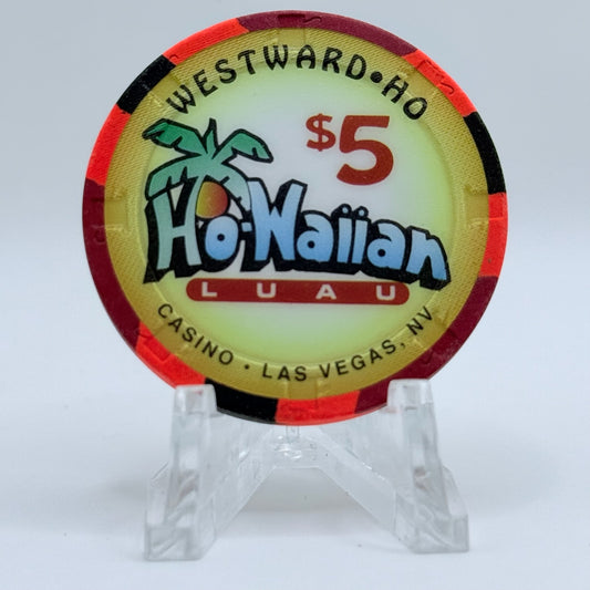 Westward Ho Las Vegas Nevada 1996 'Ho-Waiian Luau' LE $5 Casino Chip N9265