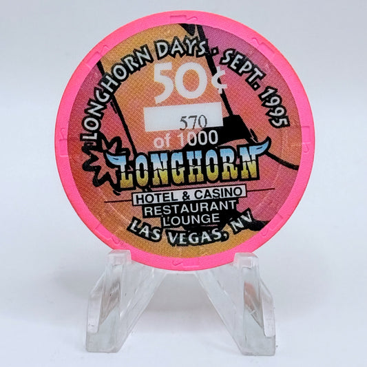 Longhorn Casino Las Vegas Nevada 1995 LE $0.50 Casino Chip N3026