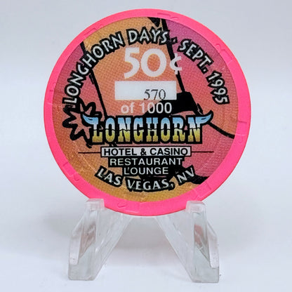 Longhorn Casino Las Vegas Nevada 1995 LE $0.50 Casino Chip N3026