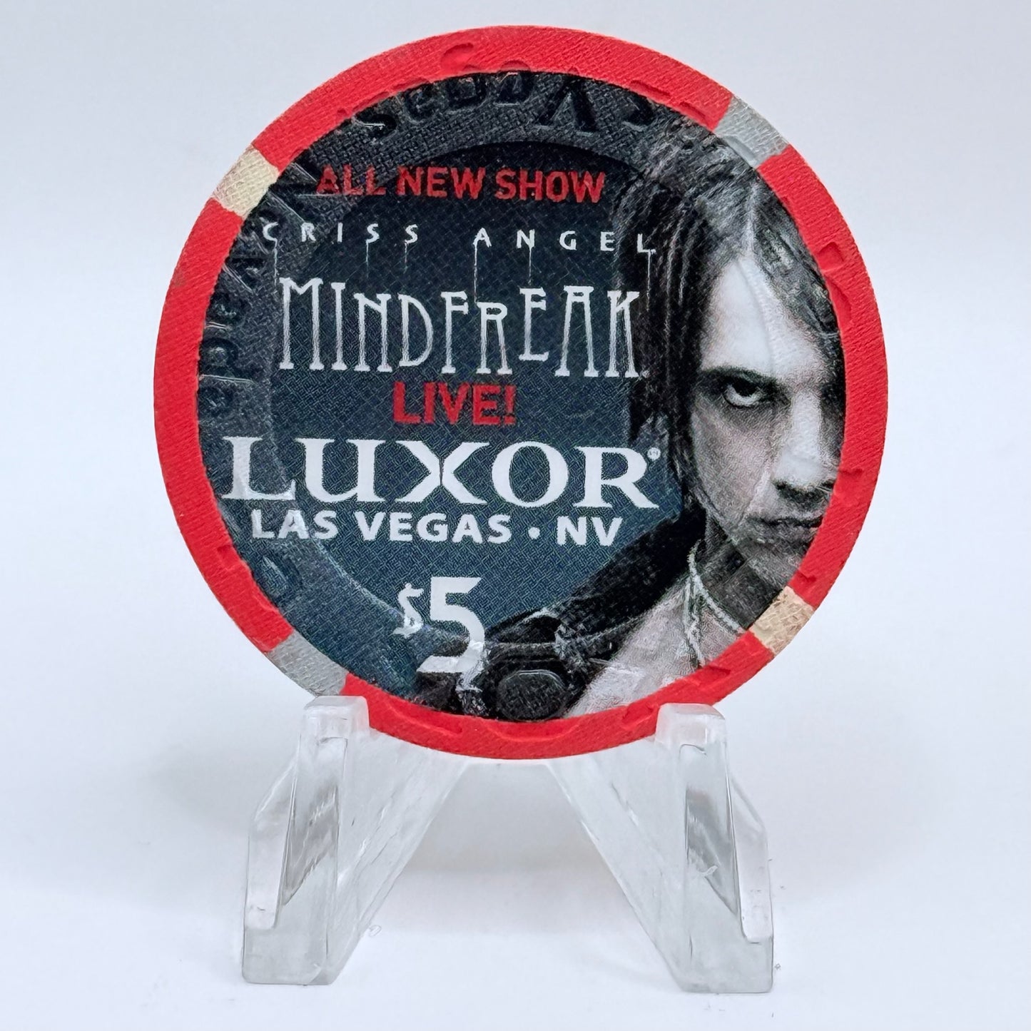 Luxor Las Vegas Nevada 2017 'Criss Angel' LE $5 Casino Chip D2470