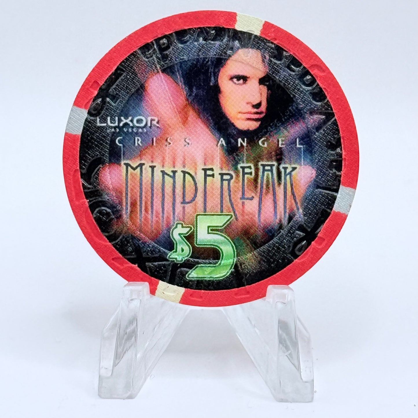Luxor Las Vegas Nevada 2008 'Criss Angel' LE $5 Casino Chip E8109
