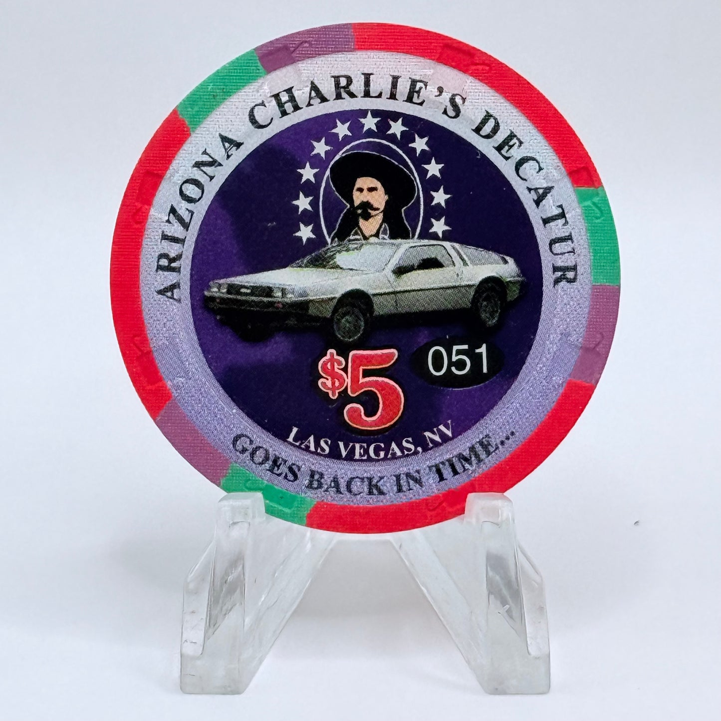 Arizona Charlie's Decatur (West) Las Vegas Nevada 2008 '20th Anniversary, Naughty Girls Saloon' LE $5 Casino Chip E7742