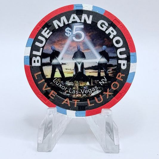 Luxor Las Vegas Nevada 2000 'Blue Man Group' LE $5 Casino Chip V6582