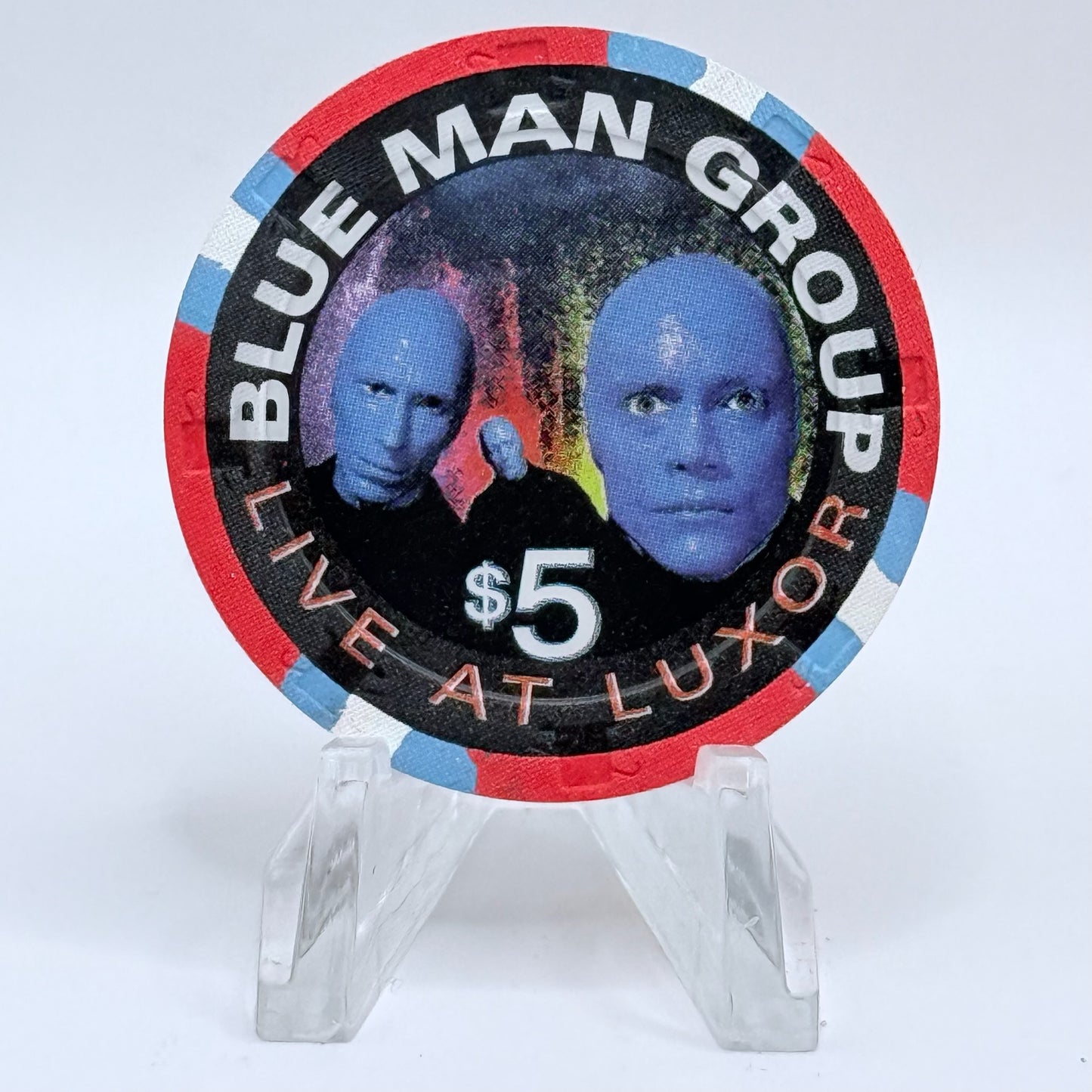Luxor Las Vegas Nevada 2000 'Blue Man Group' LE $5 Casino Chip V6582
