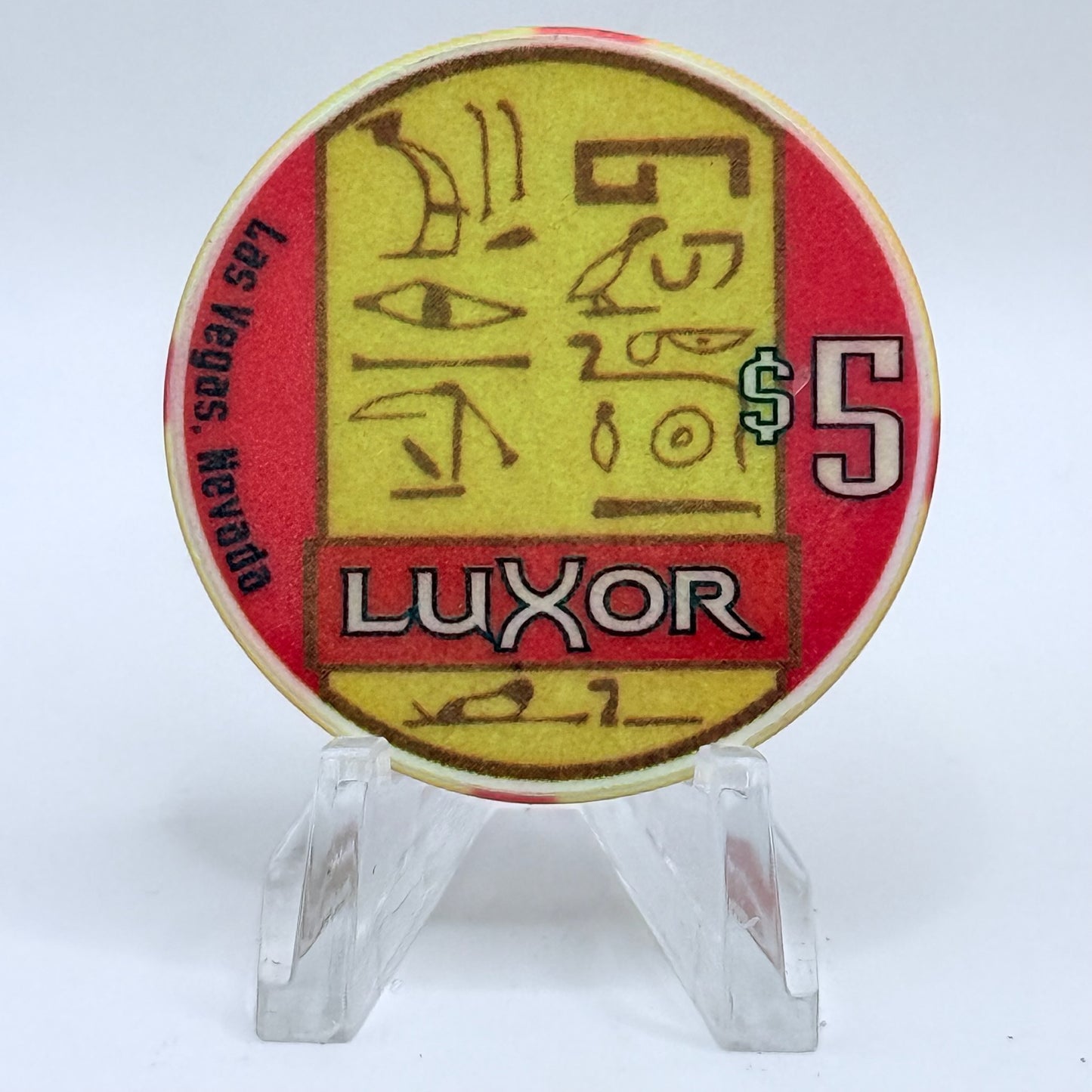 Luxor Las Vegas Nevada 1998 'Fifth Anniversary' LE $5 Casino Chip V2926