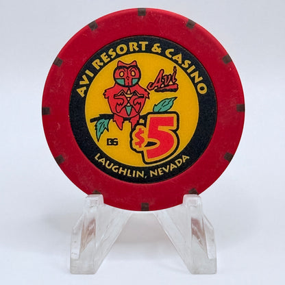 Avi Casino Laughlin Nevada 2006 $5 Casino Chip E5125