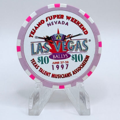 Bally's Las Vegas Nevada 1997 'Tejano Super Weekend' LE $10 Casino Chip N9296