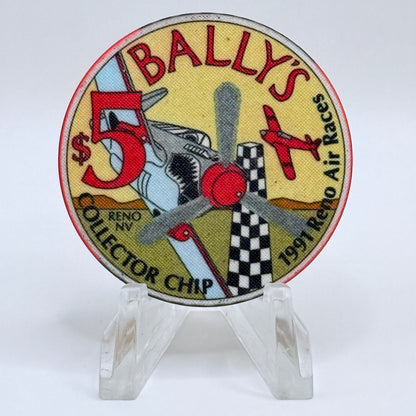 Bally's Reno Nevada 1991 'Reno Air Races' LE $5 Casino Chip N4944