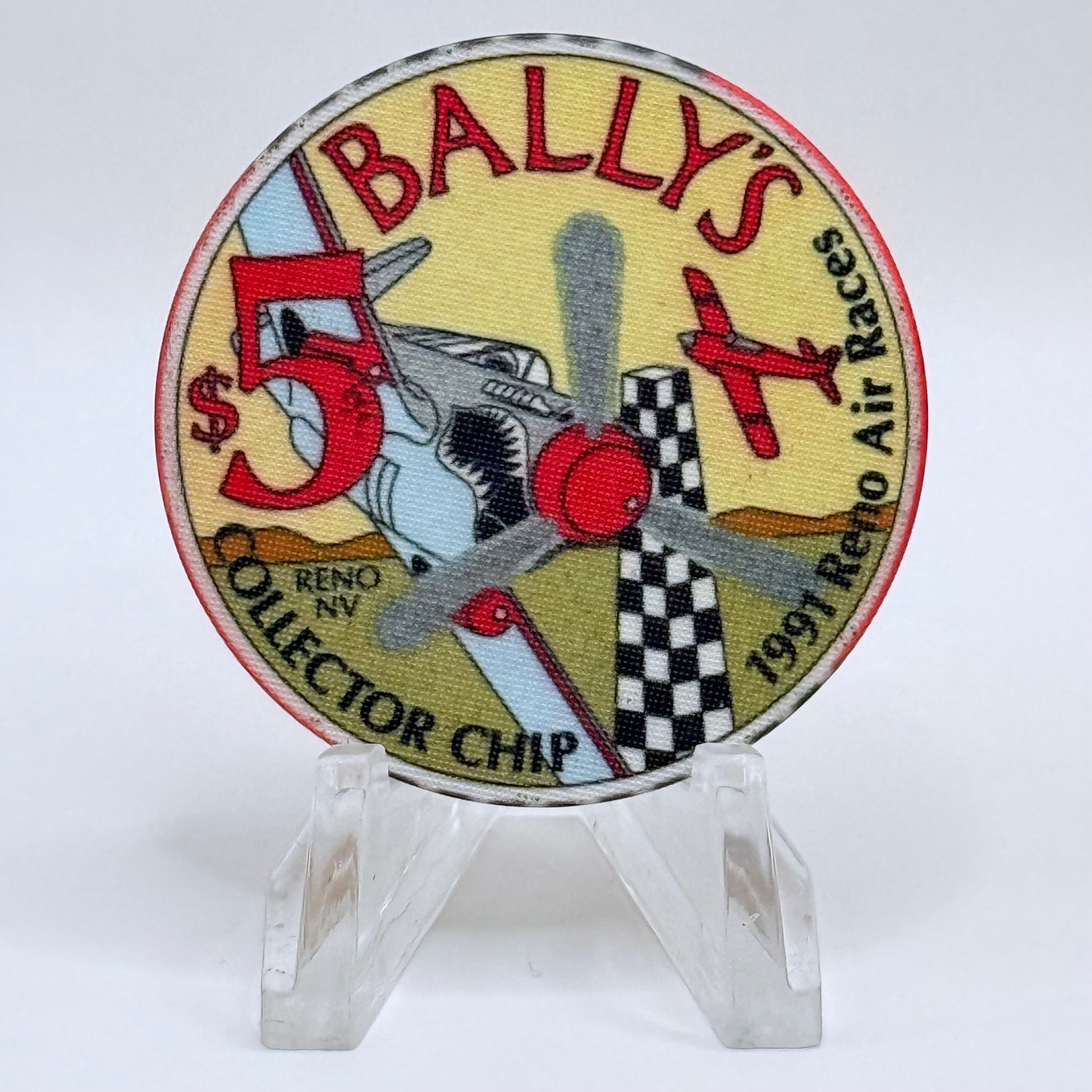 Bally's Reno Nevada 1991 'Reno Air Races' LE $5 Casino Chip N4944