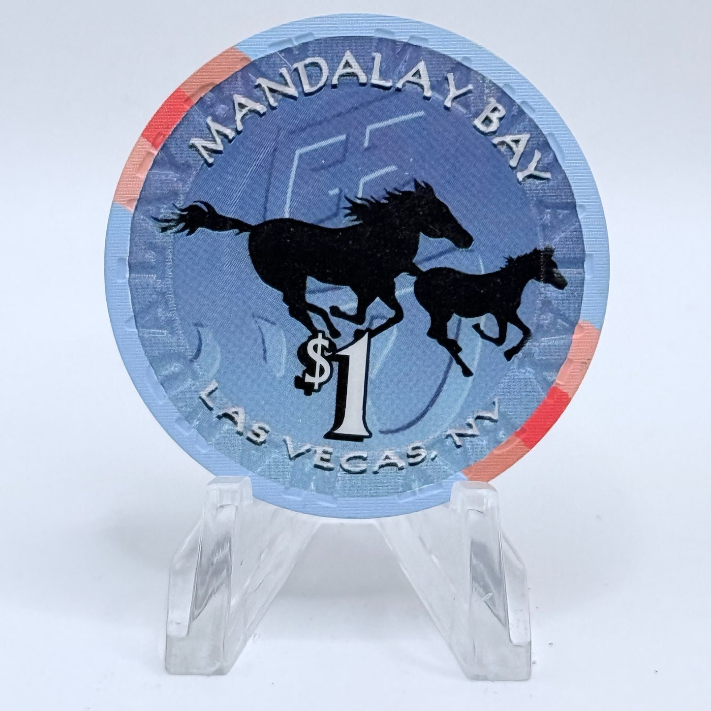 Mandalay Bay Las Vegas Nevada 2002 'Year Of The Horse' LE $1 Casino Chip V9164