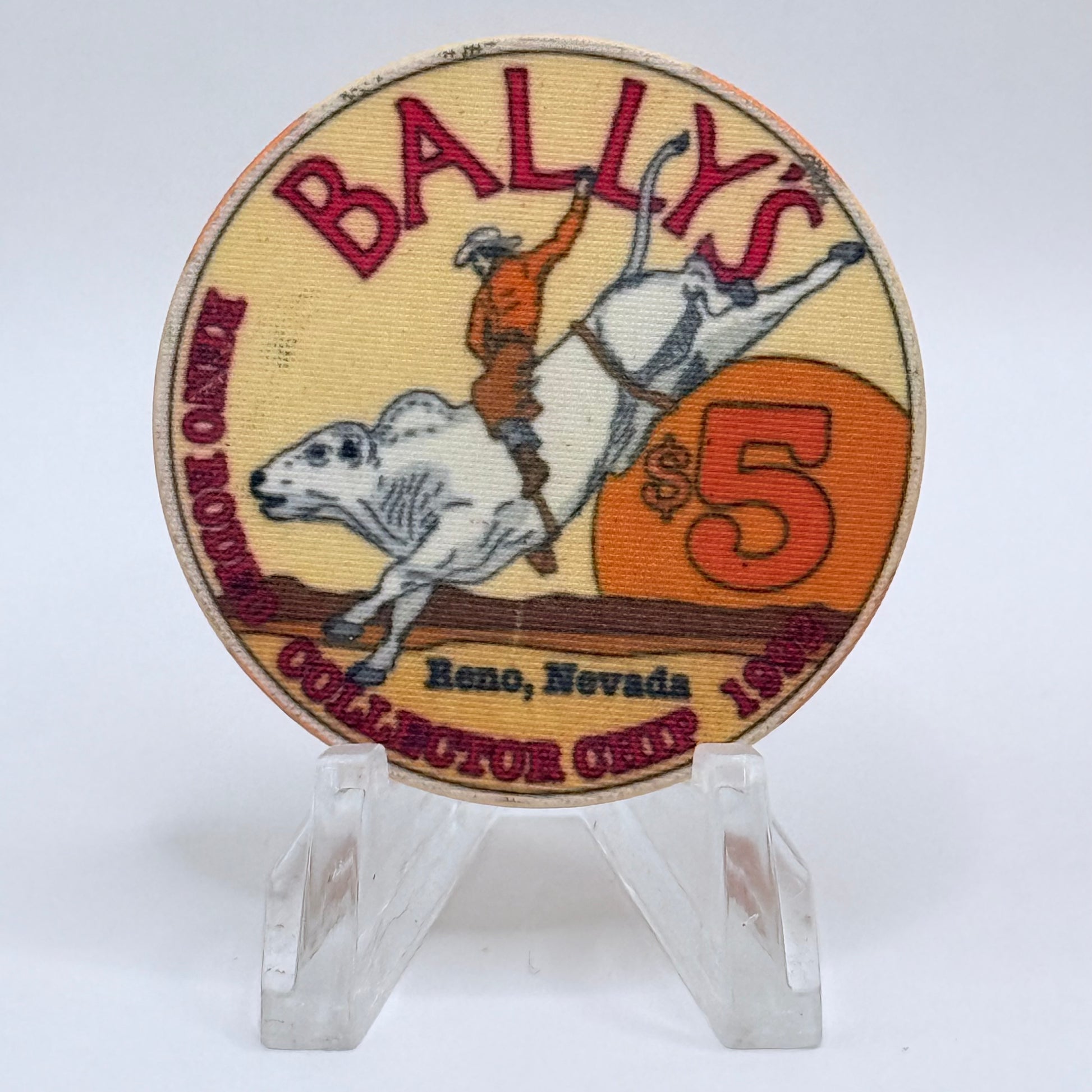 Bally's Reno Nevada 1992 'Reno Rodeo' LE $5 Casino Chip N6584